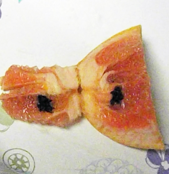 Grapefruit Black Fungus or Mold? Inside Grapefruit.